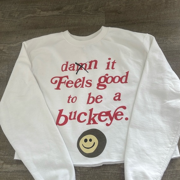 Champion Tops - Cropped Ohio State Buckeyes Sweatshirt